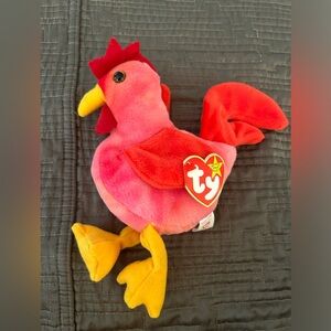 Ty Beanie Baby Original, Strut, 1996, with Tag, Rooster